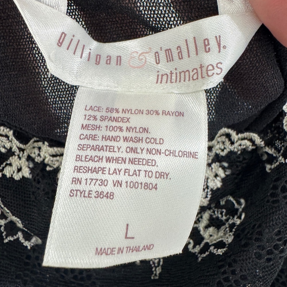 Gilligan & O'Malley Black Mesh Lace Camisole Top Y2K Coquette Trendy Bow Style - Picture 5 of 6